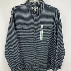 Duluth Trading Co Men's Blue Striped Shirt